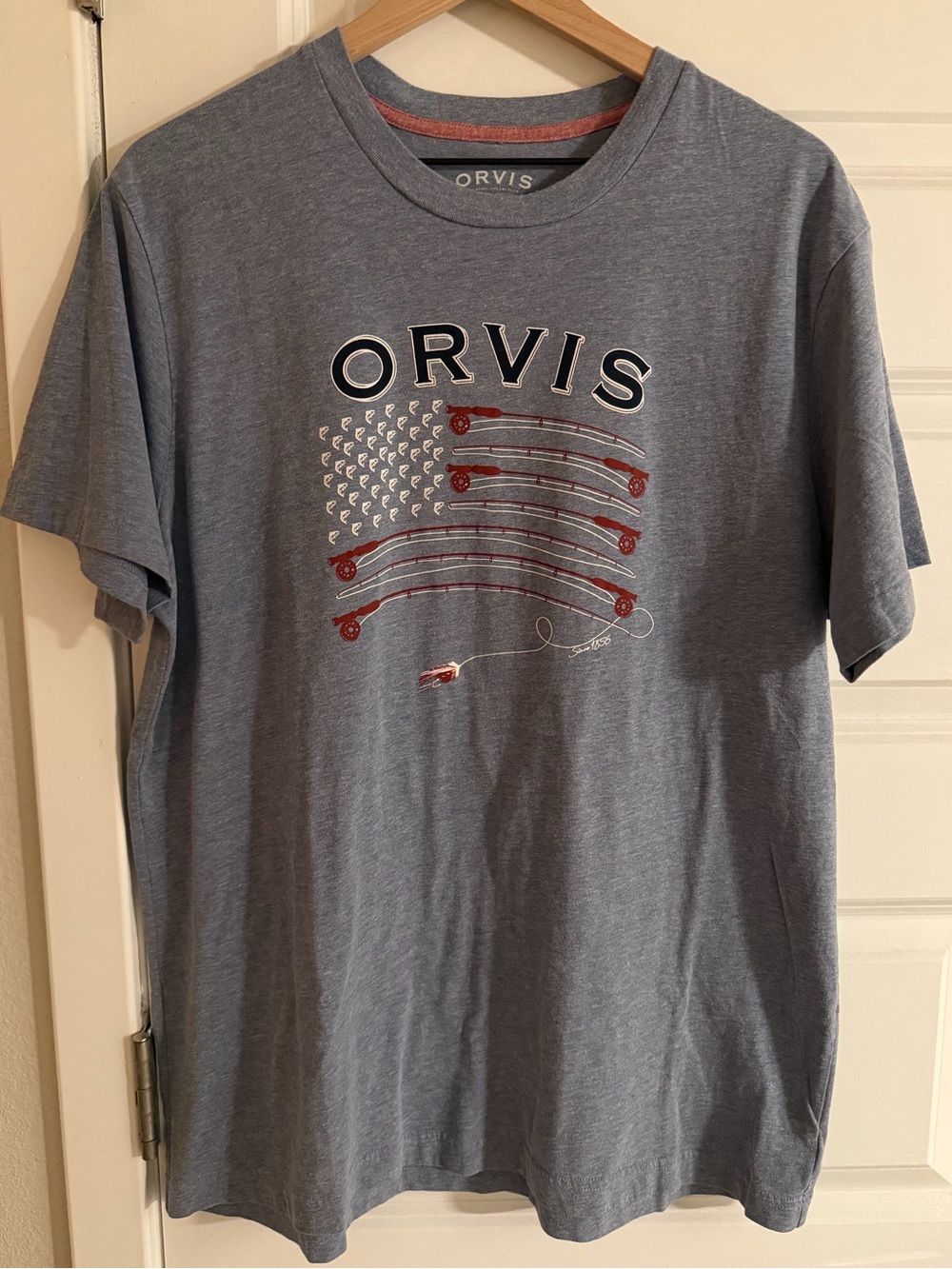 Men’s Orvis USA Flag Style Fishing T-shirt!! Sz. XL